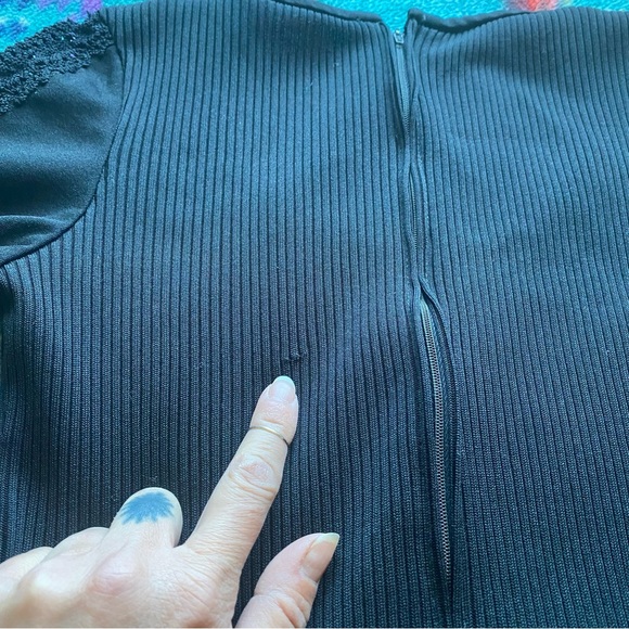 Vintage 60’s Mod style Dress. Long Sleeve. Lace Waist & Arms. U Neckline. Small. - Picture 16 of 16